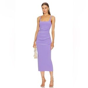 Bec & Bridge Karina Tuck Midi Dress Purple